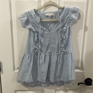 LOFT ruffle sleeve top
